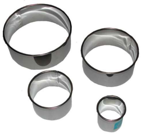 4 pc Round Cookie Cutter Set - Click Image to Close